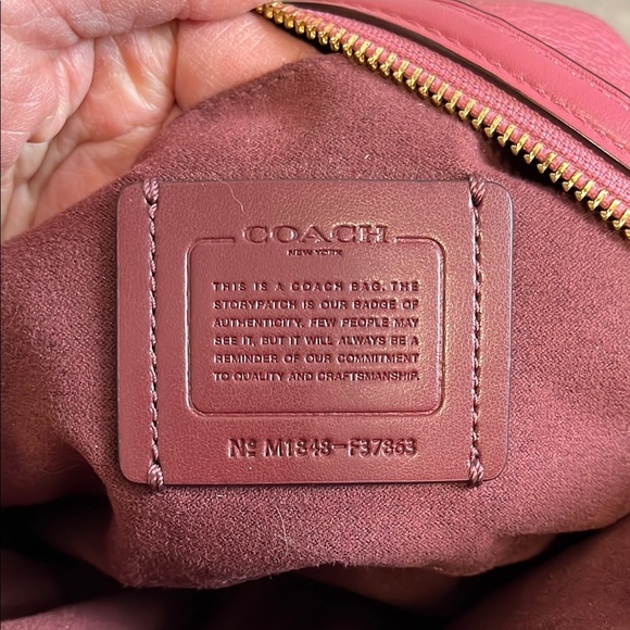 NWOT COACH Rose Pink Pebble Leather Dome Crossbody Bag - Picture 11 of 12